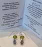 Green Swarovski Crystal Bicones and Chinese Crystal Drop Earrings - Image 3