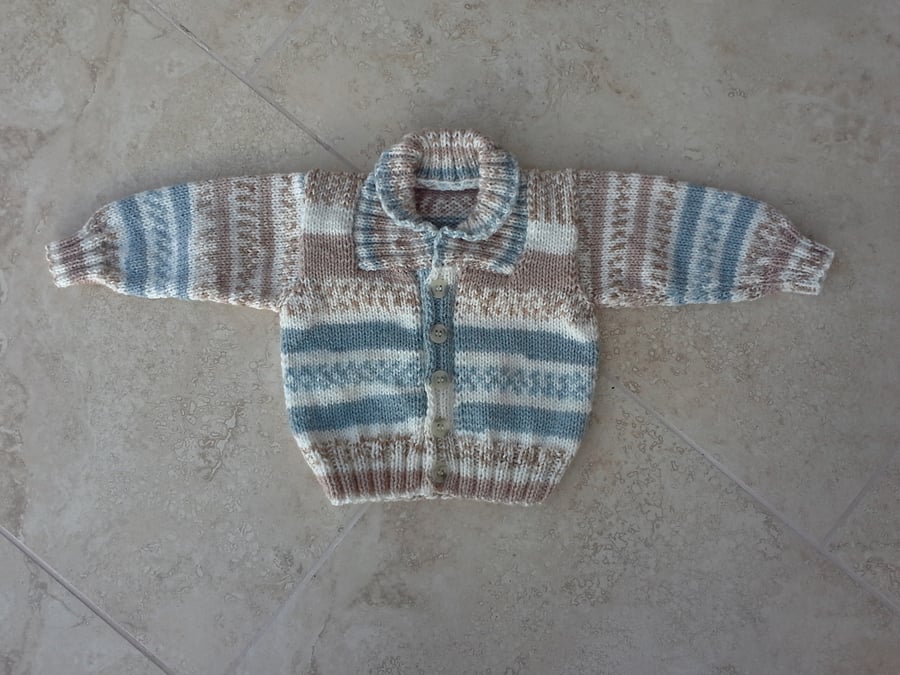 Baby Boy Hand Knitted Jacket