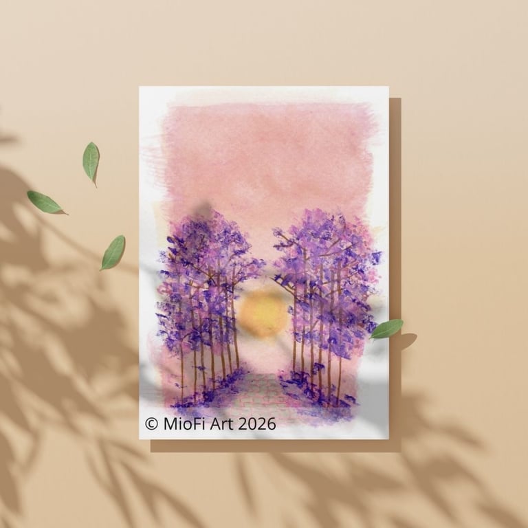 I see purple, Mixed-Media Print