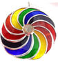 Rainbow Swirls Stained Glass Suncatcher Circular - Image 5
