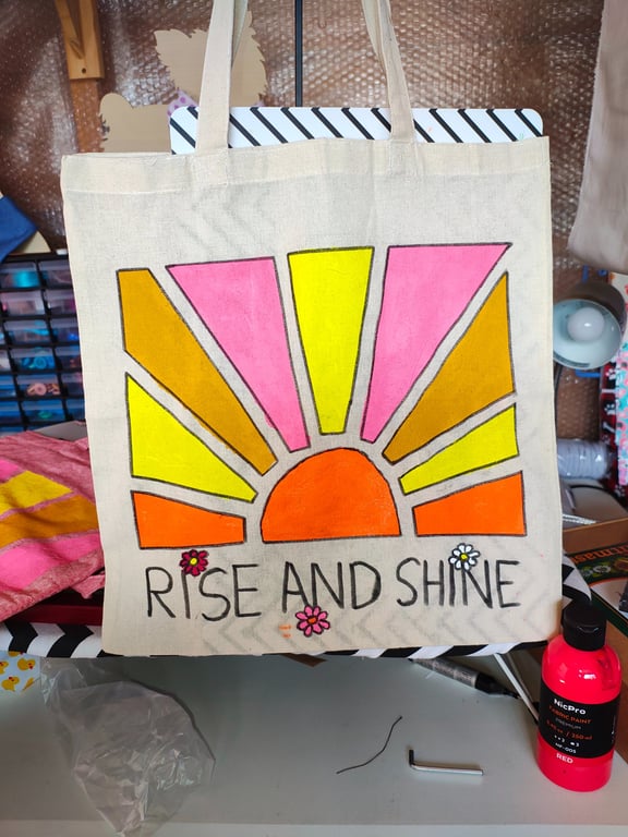 Hand painted tote bags 