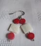 Shell & Bamboo Coral Earrings (1) - Image 3