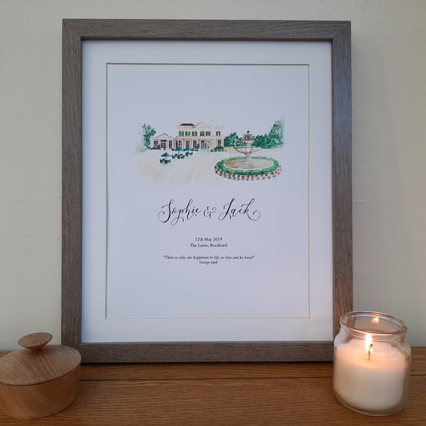 Personalised Wedding Venue Painting