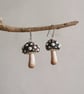 Half-Round Spotty Space Mushroom Earrings II - Image 1