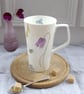 Bee and spring flower tall Mug - Image 4