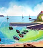 Portscatho, Cornwall, Original Watercolour in 14 x 11 '' Mount - Image 1