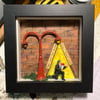 Romeo and Juliet. Art. Mixed media. Diorama. Framed 