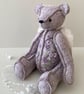 Angel keepsake bear, collectors memory teddy bear, UK Artist
