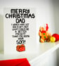 Funny Christmas Card From Son for Dad, Joke Dad Christmas Card From Son - Image 2