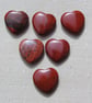 6 Red Jasper Solid Gemstone Polished Hearts - 20mm - Chakra - Crafting - Image 5