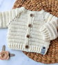 Merino Wool Newborn Cardigan 