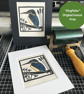 Lino Print - Kingfisher - Original Print - Hand Printed