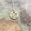 Disney Peter Pan Inspired Quote Necklace