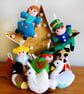Make Your Own felt Twelve Days of Christmas Garland Kit. Sewing pattern.