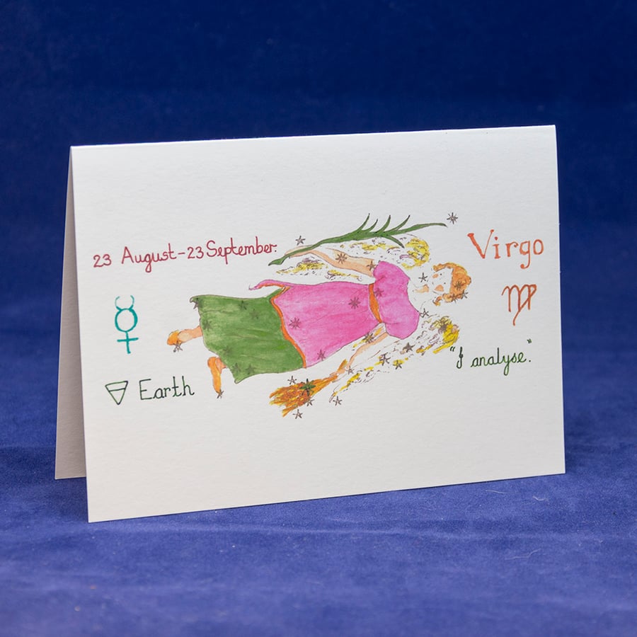 Virgo greetings card