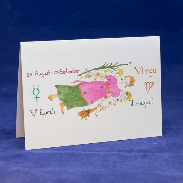 Virgo greetings card