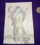 Fabric panel gold lady - Image 4