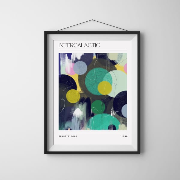 Music Poster Beastie Boys - Intergalactic Abstract Art Print Painting