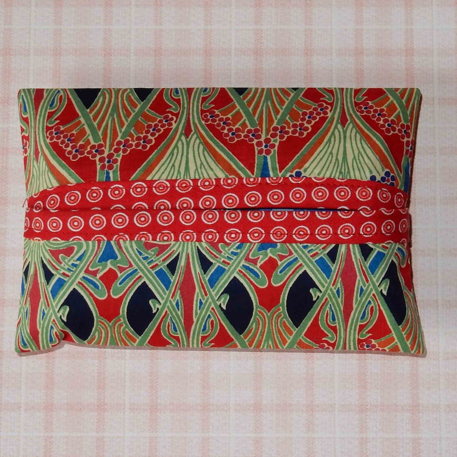 Pocket tissue holders - Liberty print red