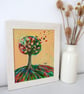 Original Landscape Painting, Tree Artwork, Autumn Art, Cottage Style - Image 6