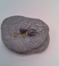 Earrings with a Grey Puffed Oval Agate Bead and A Yellow Crystal, Gift for Her - Image 6