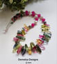 Multicoloured Quartz, Baroque Freshwater Pearl, Pink Jade Necklace  - Image 6