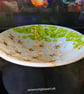 Unique Handmade Fused Glass Bowl "Dogwood" with Kintsugi repair - Image 3