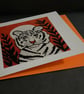 Tiger tiger burning bright fun greeting card  - Image 2