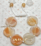 Knotted white cord bracelet with apricot agate stones - Image 5