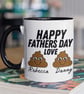 Happy Father's Day Mug Dad's Personalised Father's Day Gift Little Poo Emoji  - Image 1