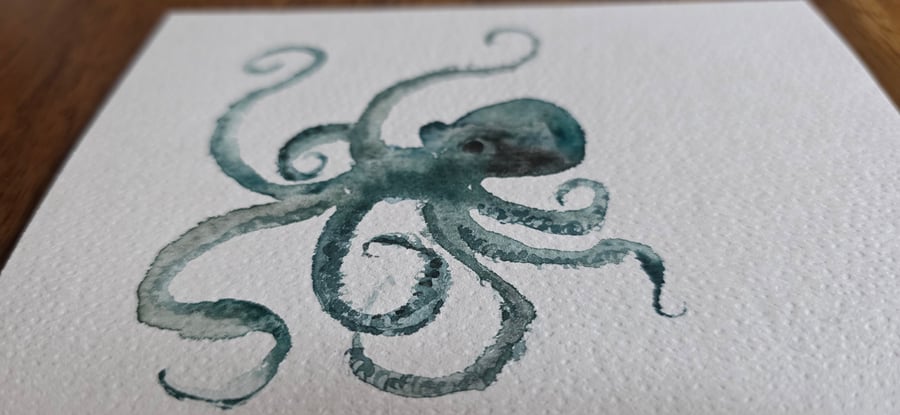Original Watercolour Octopus 