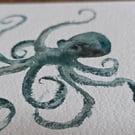 Original Watercolour Octopus 