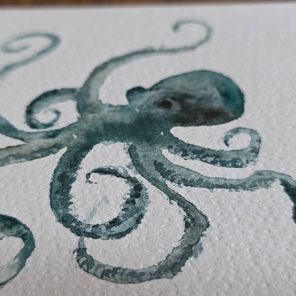 Original Watercolour Octopus 
