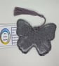 Butterfly Embroidered Bookmark, full silvery - Image 2