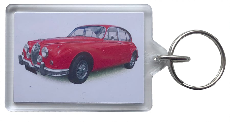 Jaguar Mk2 3.4 1962 - Keyring with 50x35mm Insert - Car Enthusiast