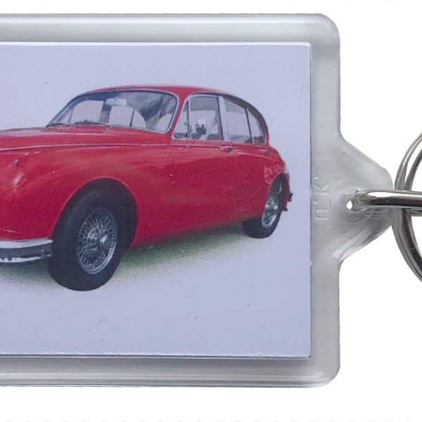 Jaguar Mk2 3.4 1962 - Keyring with 50x35mm Insert - Car Enthusiast