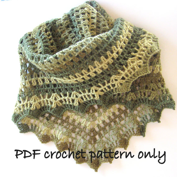 Crochet pattern. Crochet shawl or wrap.  Photo tutorial. 