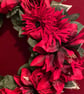 Luxury Deep Red Rose, Gerbera & Amaranthus Door Wreath — Bold, Dramatic & Handma - Image 4
