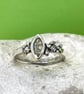 Bee ring with cubic zirconia 