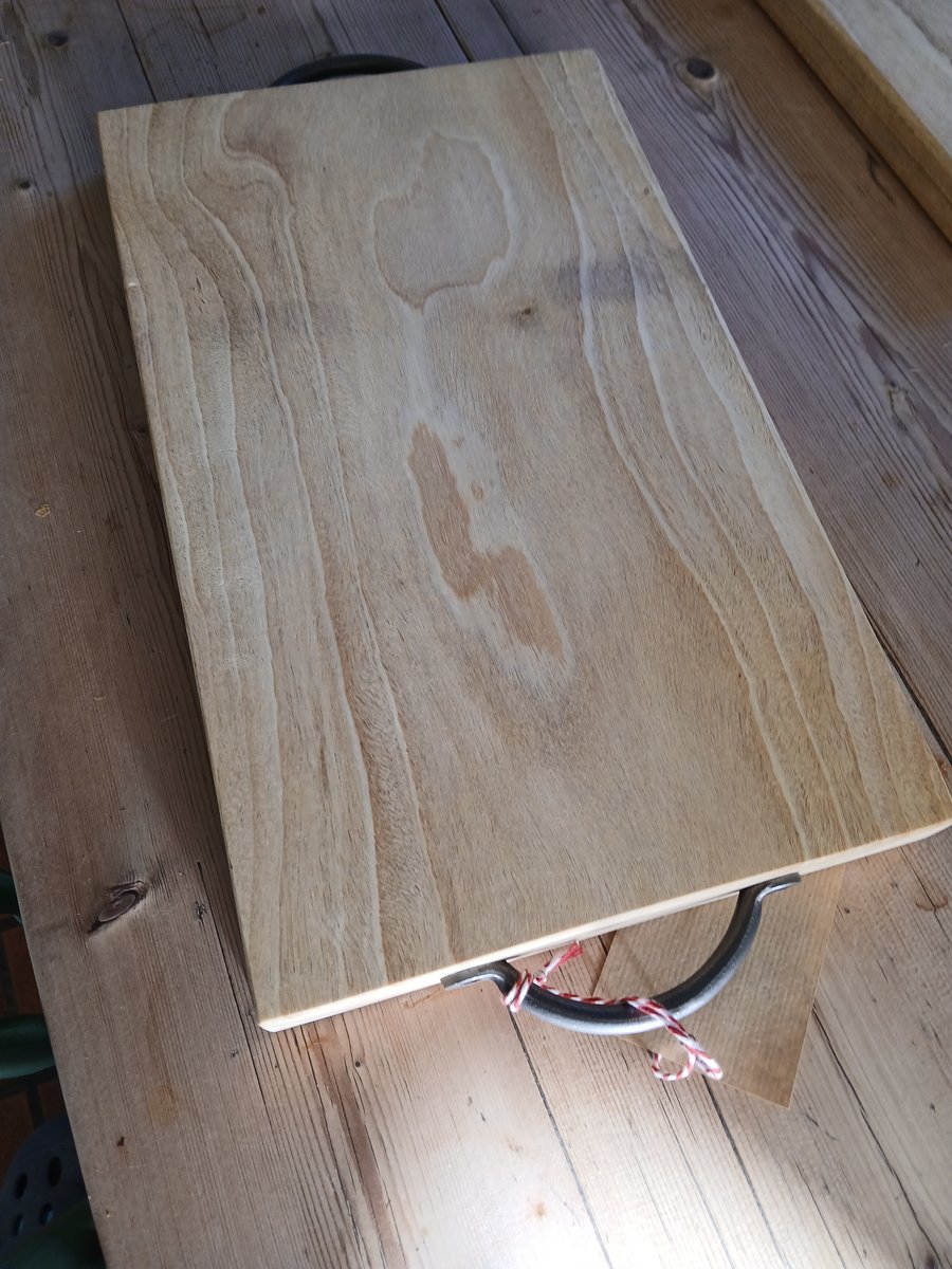 Idigbo Serving Board with Cast Iron Handles