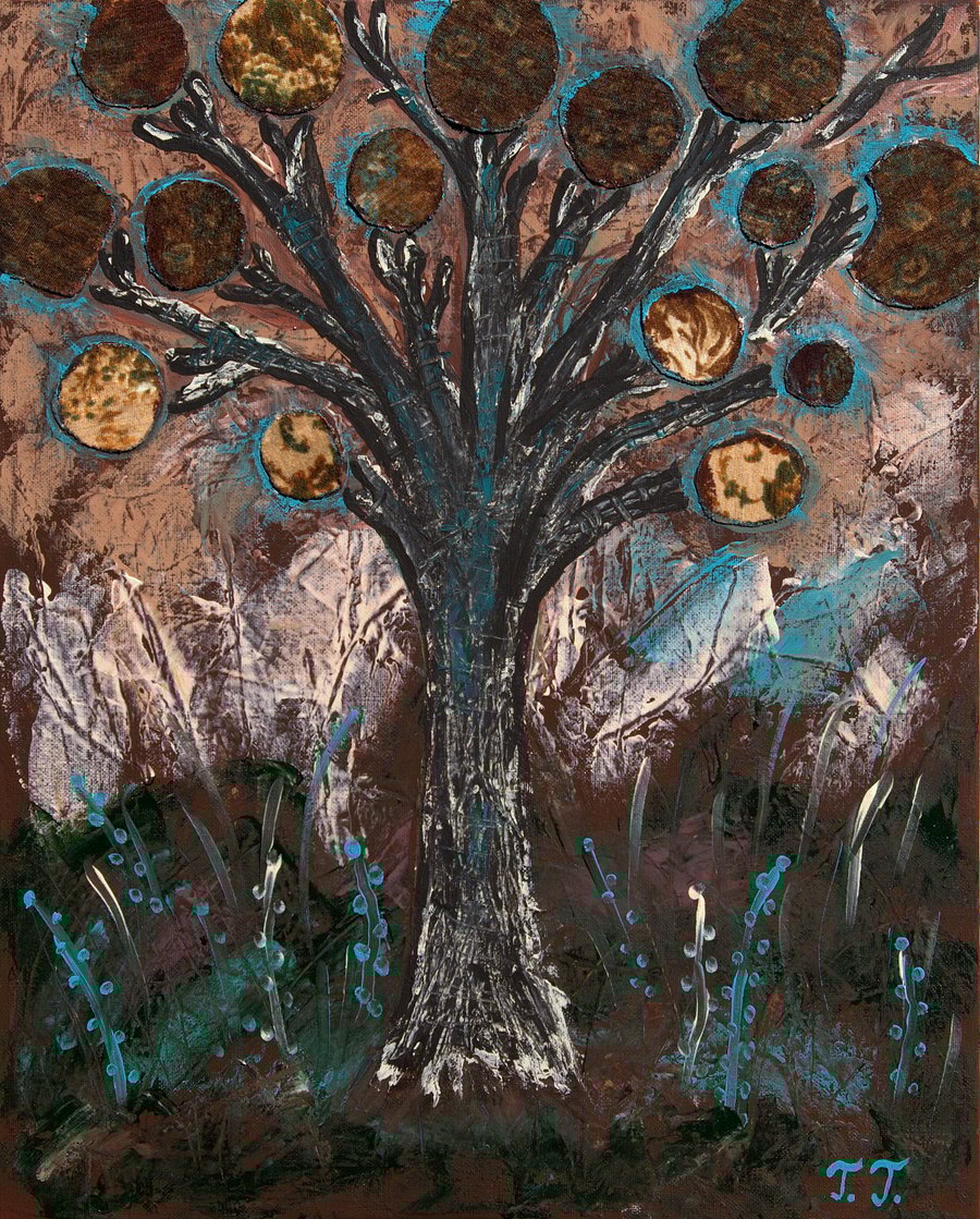 Axis Mundi - Original mixed media painting