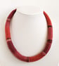 Felted cord necklace - shades of autumnal oranges - Image 3