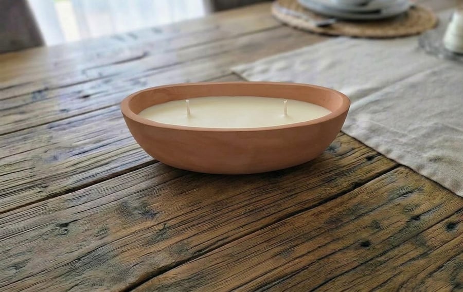 Terracotta Inspired Dish with Candle