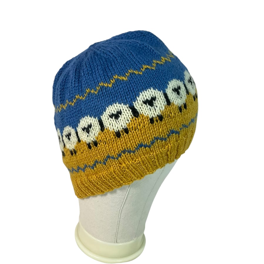 Sheep wool hat, farm lovers beanie 