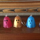 Colourful mini ghost, Halloween, desk buddy, statue keyring