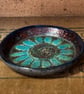 Small ceramic raku fired dish