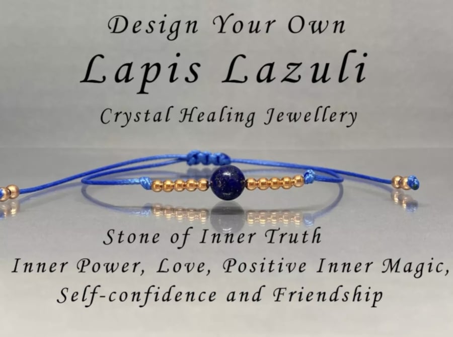 Lapis Lazuli Bracelet Anklet Natural Crystal Gemstone Healing Cord Bracelet