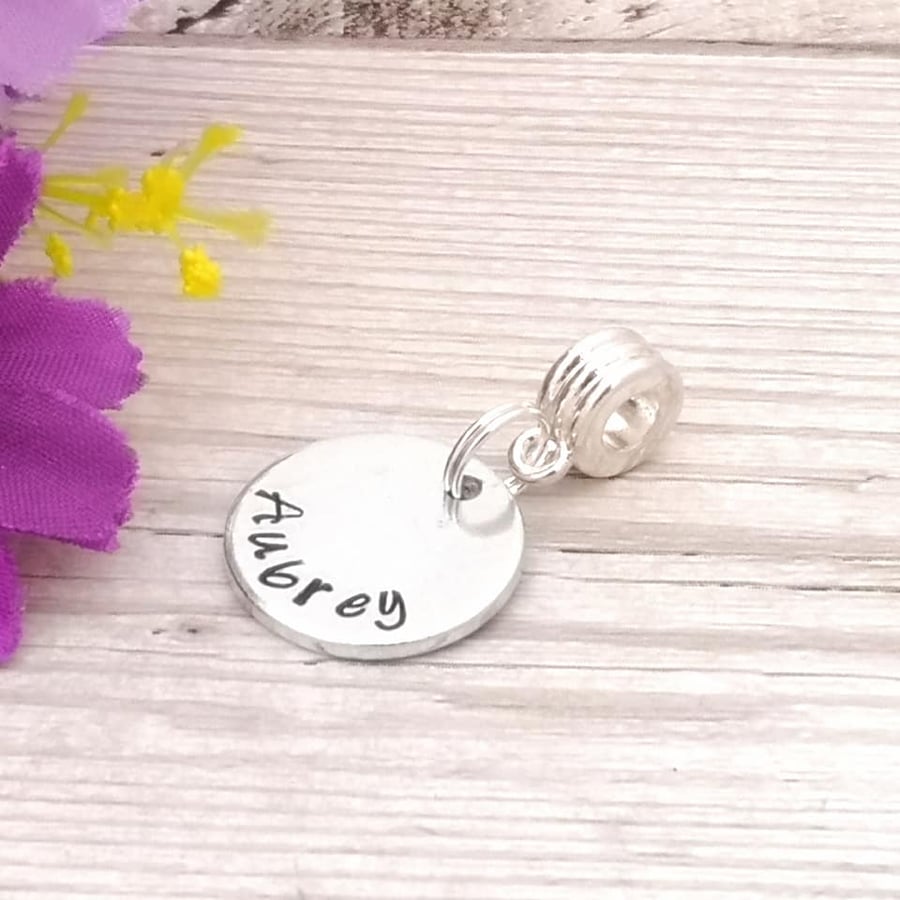 Personalised Bracelet Charm - Charm To Fit Pandora Chamilia European - Custom