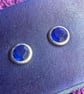 Dyed Blue Leather Hair Stick Barrette - with 5 Blue Gemstones - FREE UK SHIP - Image 3