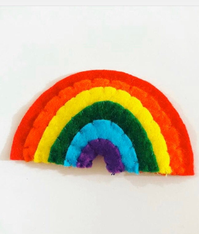Felt Rainbow Brooch